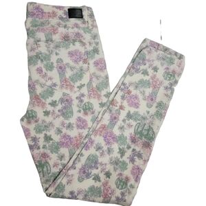 Truth + Theory Floral & Cactus Print Soft Denim Jeans Women's Size 6